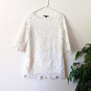 Snow White Floral Dress w/ Sleeves